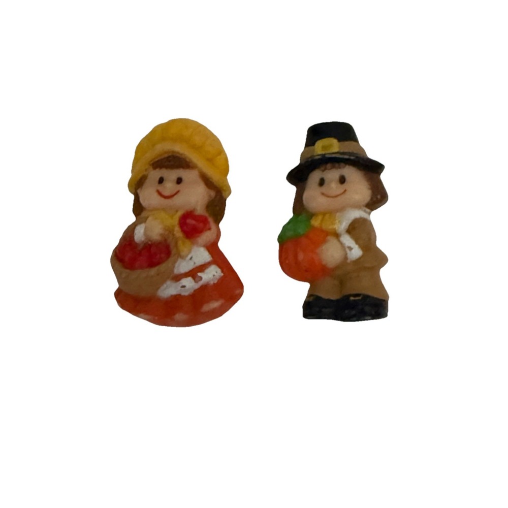 Pilgrim Pins Boy &‎ Girl Thanksgiving Holiday Made In Hong Kong Russ
